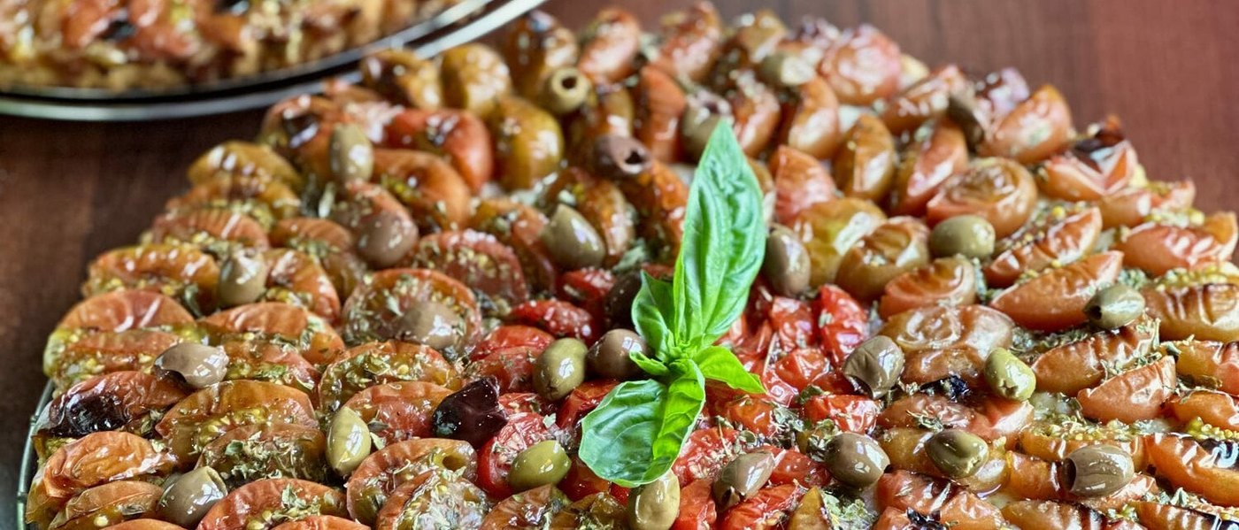 Une tarte à la tomate servie à La Merenda, à Nice