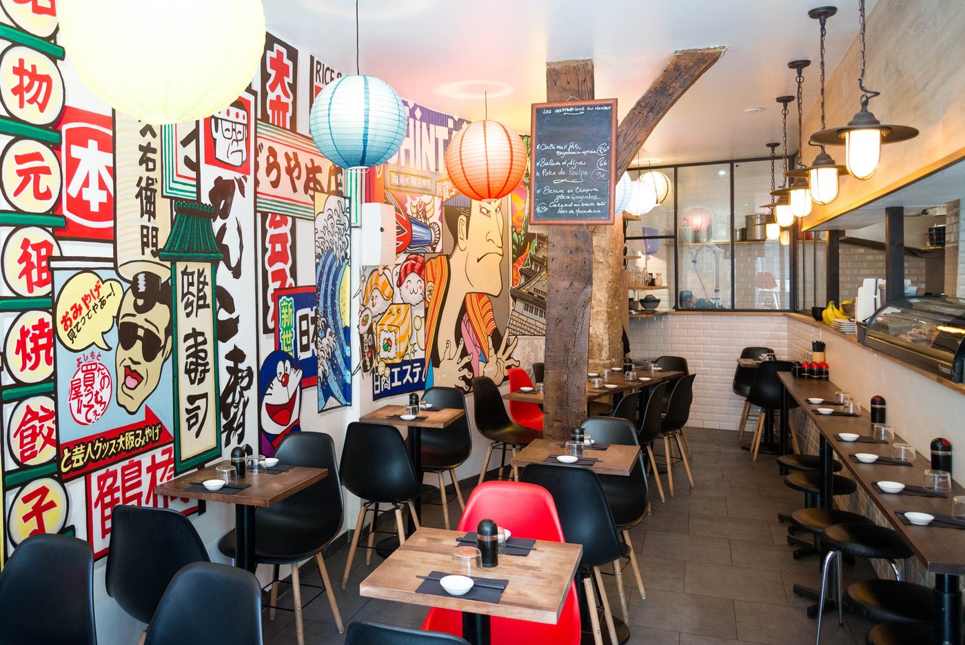 La salle de Rice & Fish, rue Greneta à Paris